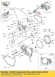 Kawasaki 140260045 chaîne de couverture - La partie au fond