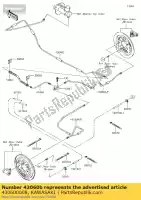 430600008, Kawasaki, 01 freio de tubo, rr, rh kawasaki kaf400 mule sx 4x4 xc 400 , Novo