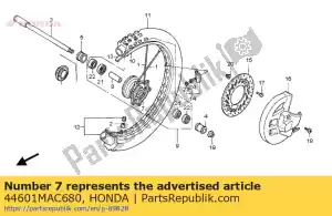Honda 44601MAC680 moyeu, fr. roue - La partie au fond