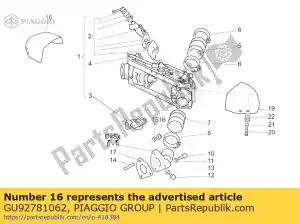 Piaggio Group GU92781062 nut - Bottom side