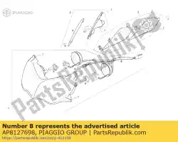 Here you can order the headlight wiring+boots from Piaggio Group, with part number AP8127698: