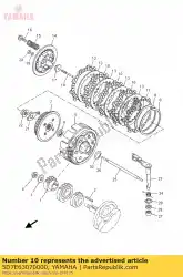 Ici, vous pouvez commander le plaque, friction 3 auprès de Yamaha , avec le numéro de pièce 5D7E63070000: