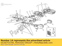 Tutaj możesz zamówić soczewka kierunkowskazu od Piaggio Group , z numerem części GU30753700: