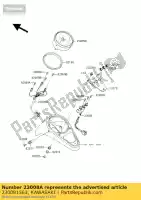 230081563, Kawasaki, stopcontact, meter vn1500-d1 kawasaki vn 1500 1996 1997 1998, Nieuw