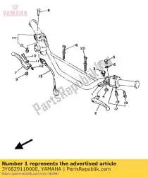 Aquí puede pedir soporte, palanca 1 de Yamaha , con el número de pieza 3Y6829110000: