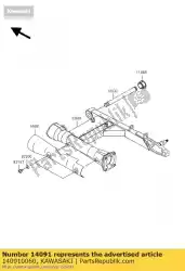 Here you can order the cover,swing arm vn1600-a1 from Kawasaki, with part number 140910060: