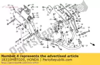 18310MBTD20, Honda, marmitta comp., r. honda xl 1000 2003 2004 2005 2006, Nuovo