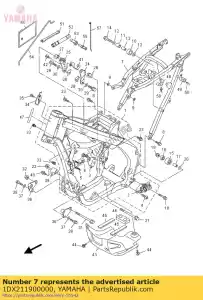 yamaha 1DX211900000 comp. de bastidor trasero - Lado inferior