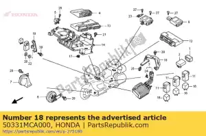 Honda 50331MCA000 stay,rvs.resistor - Bottom side