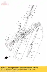 yamaha 5KKF31080000 embleem - Onderkant