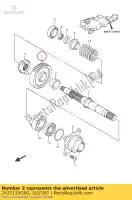 2437110G00, Suzuki, engrenage, transmission finale suzuki an 650 2005 2006 2007 2008 2009 2010 2011 2012 2014 2015 2016, Nouveau