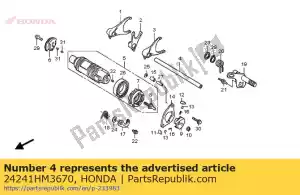 Honda 24241HM3670 as, schakelvork gui - Onderkant