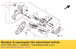 pin, hanger van Honda, met onderdeel nummer 43215ML3911, bestel je hier online: