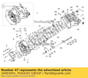 Piaggio Group 1A003001 tornillo con brida - Lado inferior