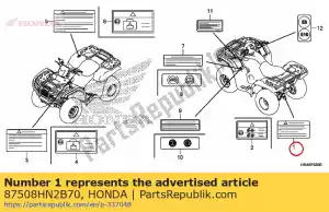 honda 87508HN2B70 nenhuma descrição disponível no momento - Lado inferior