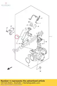 suzuki 1571013G01 conjunto injetor - Lado inferior