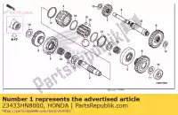 23433HN8000, Honda, colarinho, shifter final honda trx650fa fourtrax rincon trx680fa sxs700m2p sxs700m4p 650 680 700 , Novo