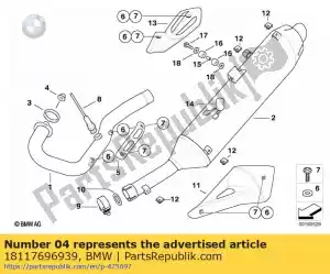 bmw 18117696939 nakr?tka sze?ciok?tna z ko?nierzem - m8 - Dół