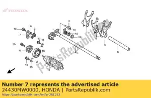 honda 24430MW0000 tapón comp., tambor - Lado inferior