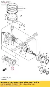 Suzuki 0926240008 bearing,40x80x1 - Bottom side