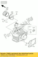 130021110, Kawasaki, pin-zuiger kawasaki klx  a klx110 110 , Nieuw