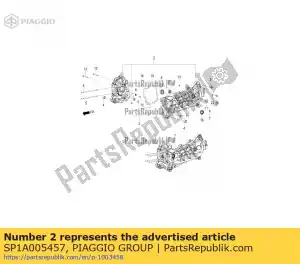 Piaggio Group SP1A005457 cárter acoplado com i.p. - Lado inferior