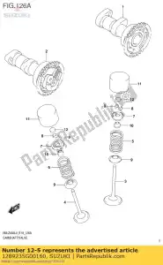 suzuki 1289235G00160 calço, taco - Lado inferior