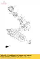 5EB116031000, Yamaha, jeu de segments de piston (std) yamaha yzf r 600 1999 2000 2001 2002, Nouveau