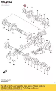 Suzuki 0926220059 rodamiento de bolas 20 - Lado inferior