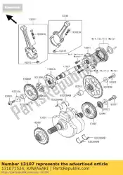 Here you can order the shaft,balancer vn1600-a1 from Kawasaki, with part number 131071524: