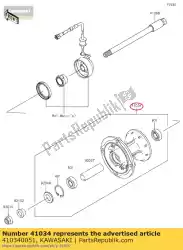 drum-assy, ?? Voorrem klx250s9 van Kawasaki, met onderdeel nummer 410340051, bestel je hier online: