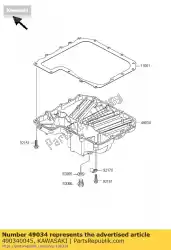 Here you can order the pan-oil from Kawasaki, with part number 490340045: