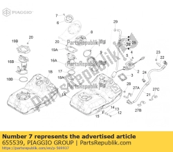 Aprilia 655539, Binnenzeskantschroef m4x30, OEM: Aprilia 655539