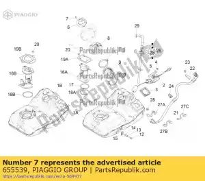 Piaggio Group 655539 parafuso sextavado m4x30 - Lado inferior