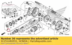 Aquí puede pedir sello de aceite, 39x70x12 de Honda , con el número de pieza 91251HR0F01: