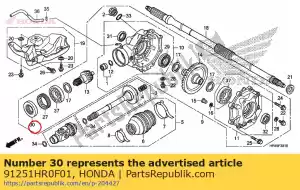 Honda 91251HR0F01 uszczelka olejowa, 39x70x12 - Dół