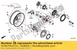 Aqui você pode pedir o rolamento, esfera radial, 6908lu em Honda , com o número da peça 91061ML0731: