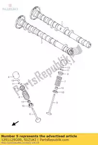 suzuki 1291129G00 zawór, wlot - Dół