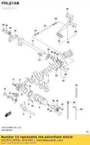 suzuki 2535512K00 ressort, butée de came de changement de vitesse - La partie au fond