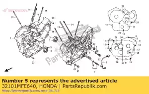 honda 32101MFE640 sub arnês a - Lado inferior