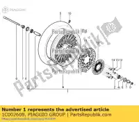 1C002608, Piaggio Group, vorderrad piaggio beverly zapma210 zapma2100 300 2016 2017 2018 2019 2020, New