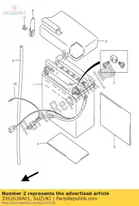 suzuki 3362638A01 bolt set,batter - Bottom side