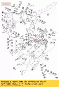 ktm 7640701500028A reartank bia?y - Dół