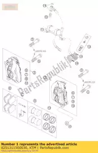 ktm 6251311500030 brake caliper rad. l/s blk07 - Bottom side
