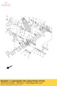 yamaha 5D7F22107000 amortiguador rr - Lado inferior