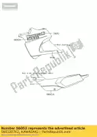 560520762, Kawasaki, marcaje carenado, kawasaki kle 50 kawasaki kle 500 2006 2007, Nuevo