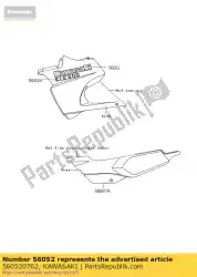 Aquí puede pedir marcaje carenado, kawasaki kle 50 de Kawasaki , con el número de pieza 560520762: