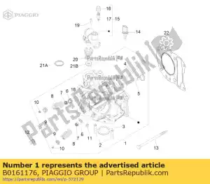 Piaggio Group B0161176 conjunto de cabeça de cilindro - Lado inferior