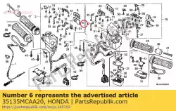 Qui puoi ordinare piatto, ornamento (b) da Honda , con numero parte 35135MCAA20: