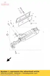 yamaha 5PEE46102000 ramal conjunto de tubo - Lado inferior